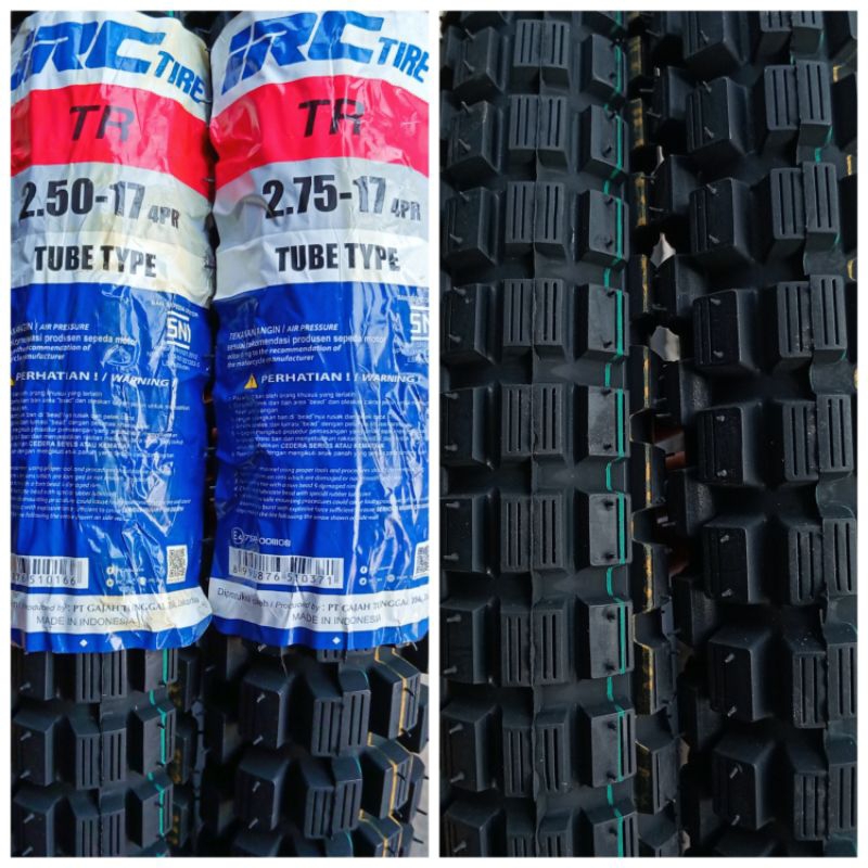 BAN LUAR IRC TR TUBETYPE RING 17 TRIAL 250-17 || 275-17 ORIGINAL