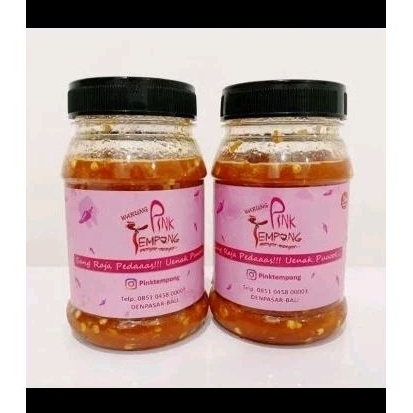 

Sambal Pink Tempong Sambel Botol Juara Khas Bali Pedas