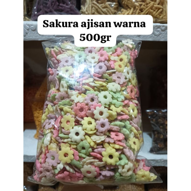 

Aneka Snack Cemilan Kiloan Murah Sakura Ribut/Sakura Coklat/Sakura Warna/Sakura Bunga 500gr