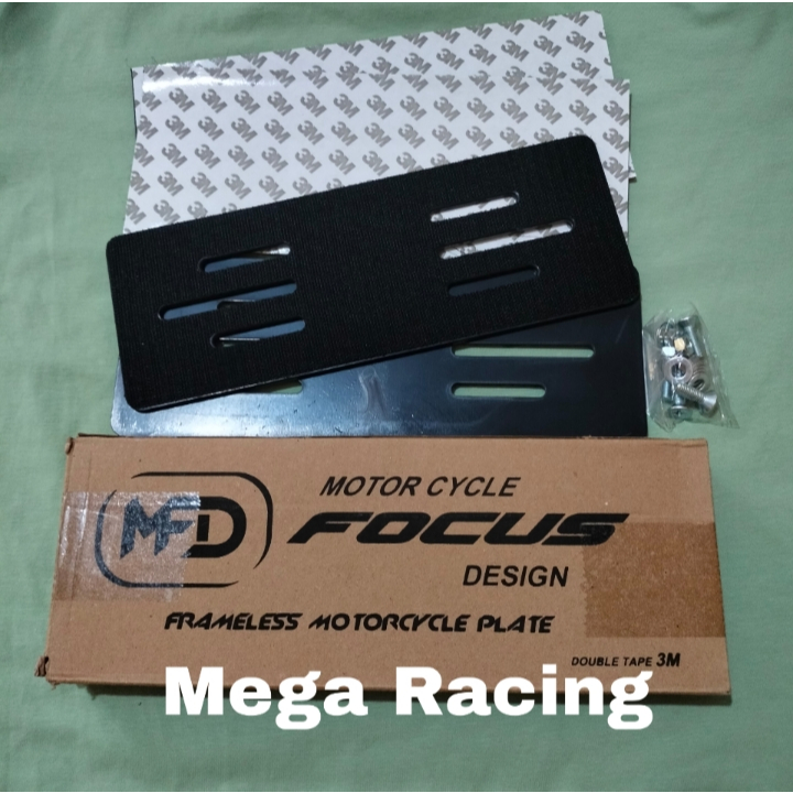 FRAMELESSPLATE DUDUKAN PLAT NOMOR UNIVERSAL FRAMELESS PLAT NOMOR 1 SET MOTOR ( CLEAN LOOK ) PLAT VAR