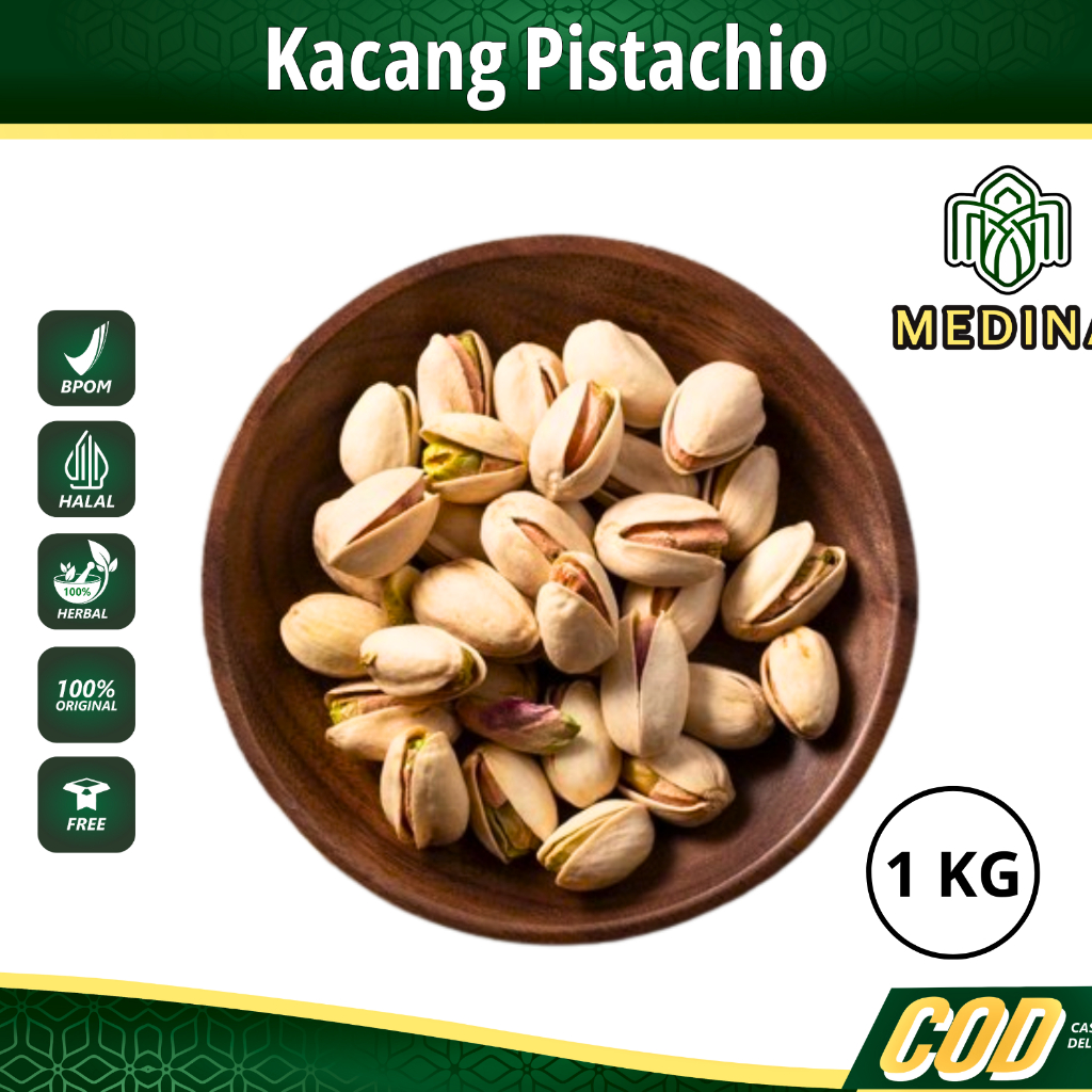 

Kacang Pistachio 1 KG / Kacang Fustuk 1 KG / Kacang Premium Oleh-Oleh Haji & Umroh