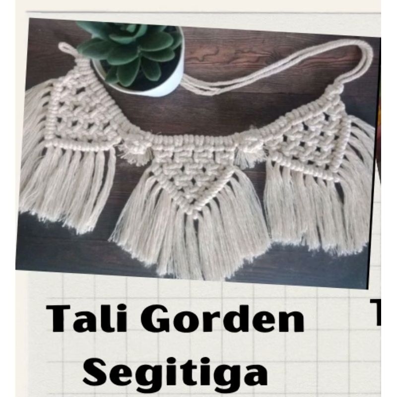 Tali Gorden Macrame Segitiga Murah, Unik, Cantik, Estetik