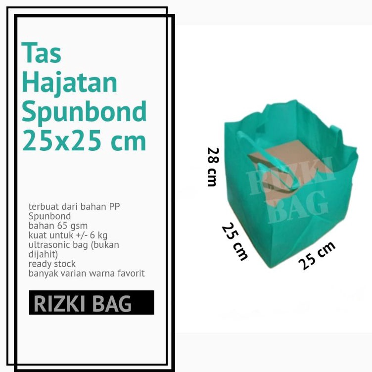 

1 PACK 6 PCS TAS HAJATAN 25x28x25CM TAS NASI BOX TAS UNJUNGUNJUNG TAS SPUNBOND GOODIE BAG TAS SOUVENIR TAS to