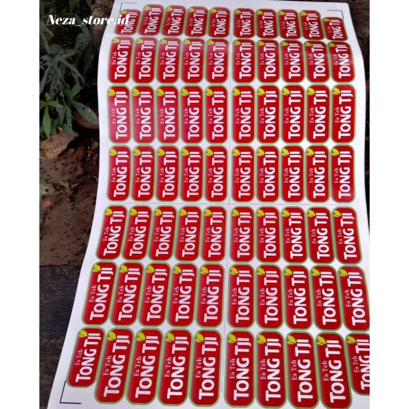 

sticker label cup tong tji
