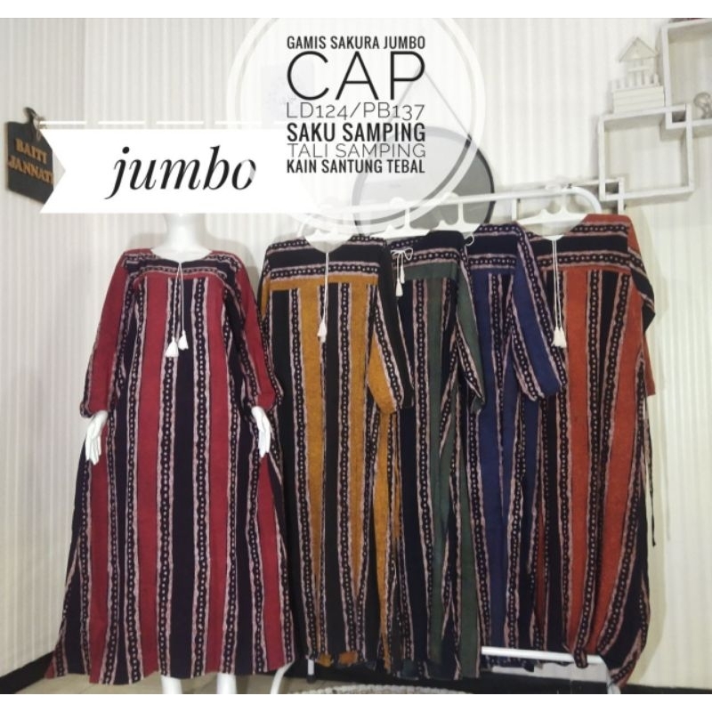 Gamis Sakura jumbo salur model terbaru