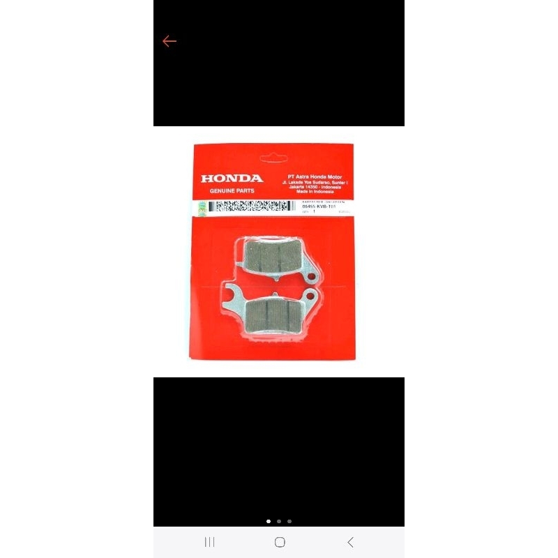 kampas rem depan honda original vario cbs,vario 125,,,beat fi,beat esp,beat streed