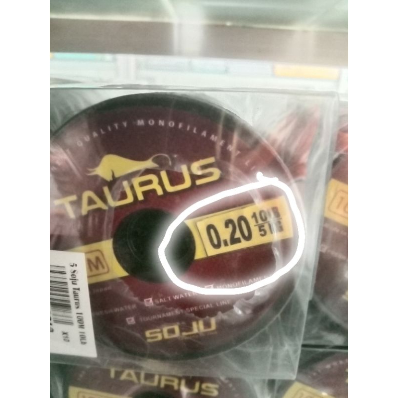 Senar pancing / benang pancing soju Taurus .
