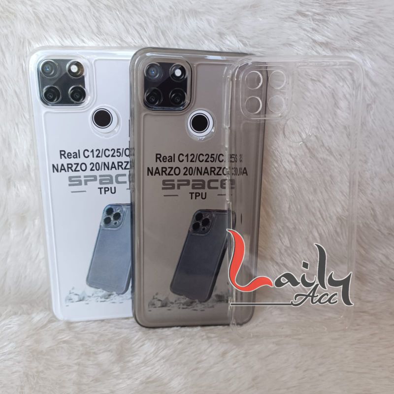SOFT CASE SPACE CLEAR TRANSPARAN REALME C12/C25 SILIKON PROTECT CAMERA