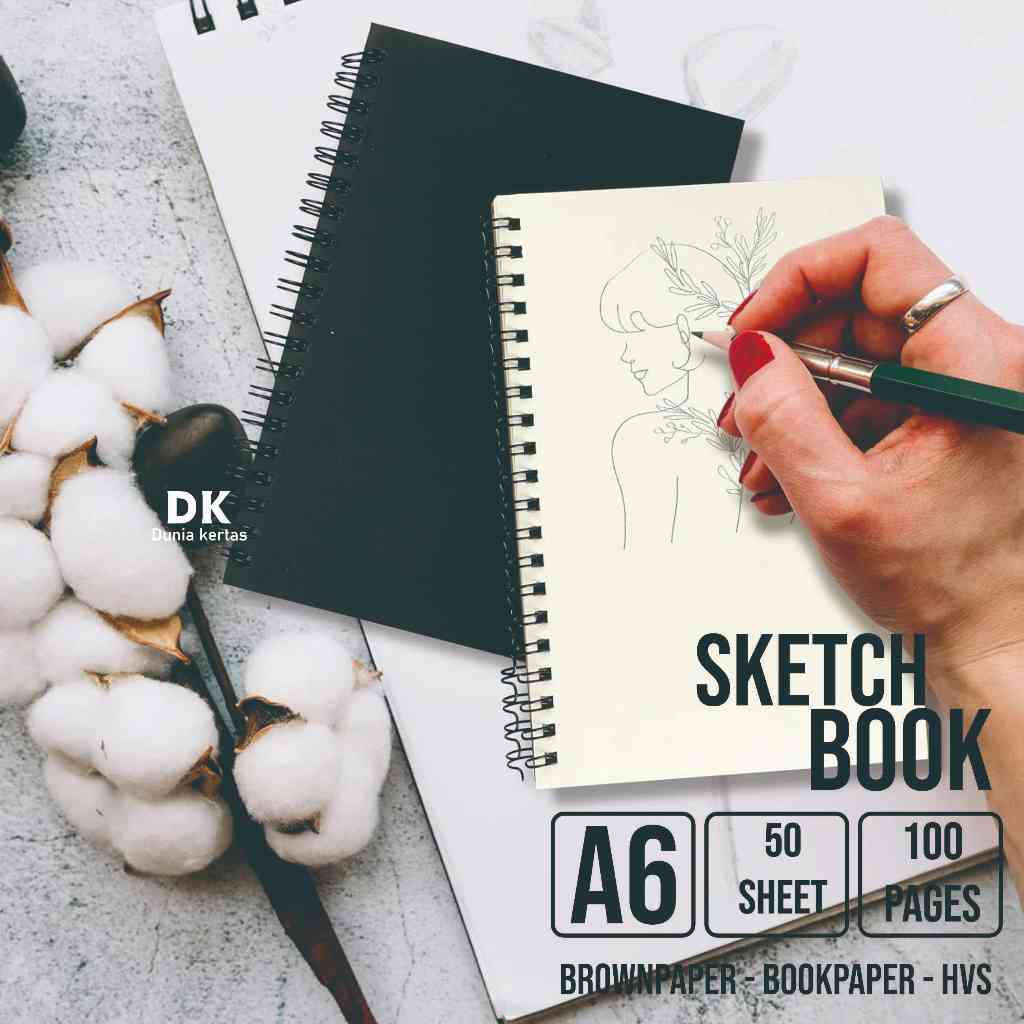 

BUKU SKETSA / SKETCHBOOK A6 / SKETCHBOOK A6 BROWPAPER / SKETCH BOOK PAPER