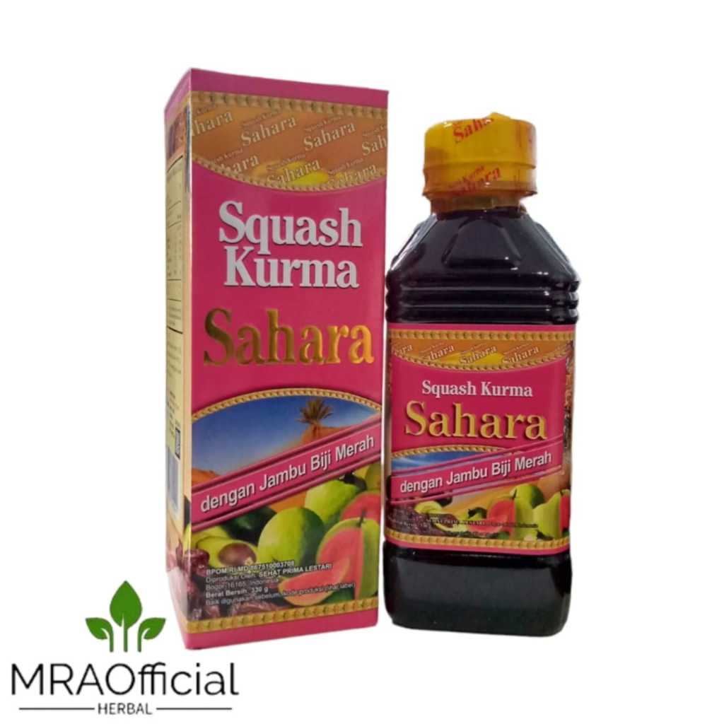 Sari Kurma Sahara Plus Jambu Biji Merah | Squash Kurma Sahara | Sahara Jambu 330 gr