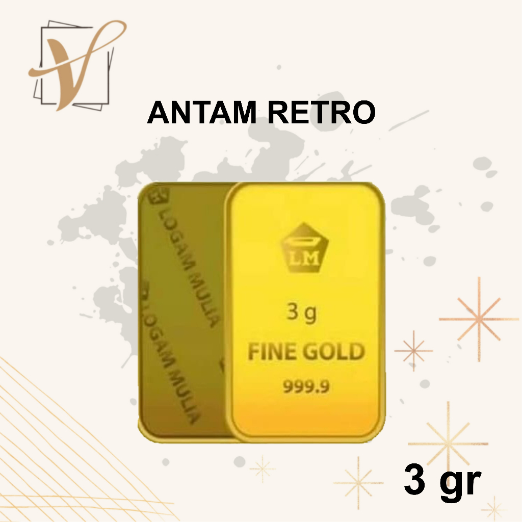 Logam Mulia Antam Retro Berdiri 3 gr