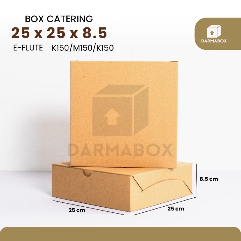 

Box 25x25x8.5 Catering Premium /Kotak Nasi/Kotak Catering/Kardus Nasi