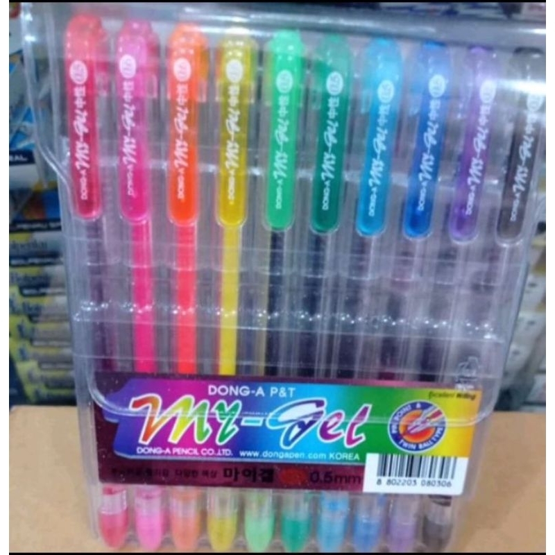 

Pulpen 10 warna My Gel 0,5 mm