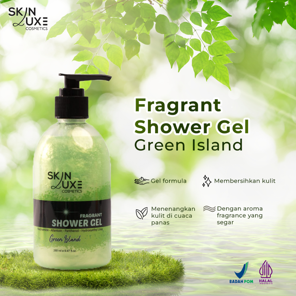 RBCOLLECTION SKINLUXE SHOWER GEL FRAGRANT GREEN ISLAND