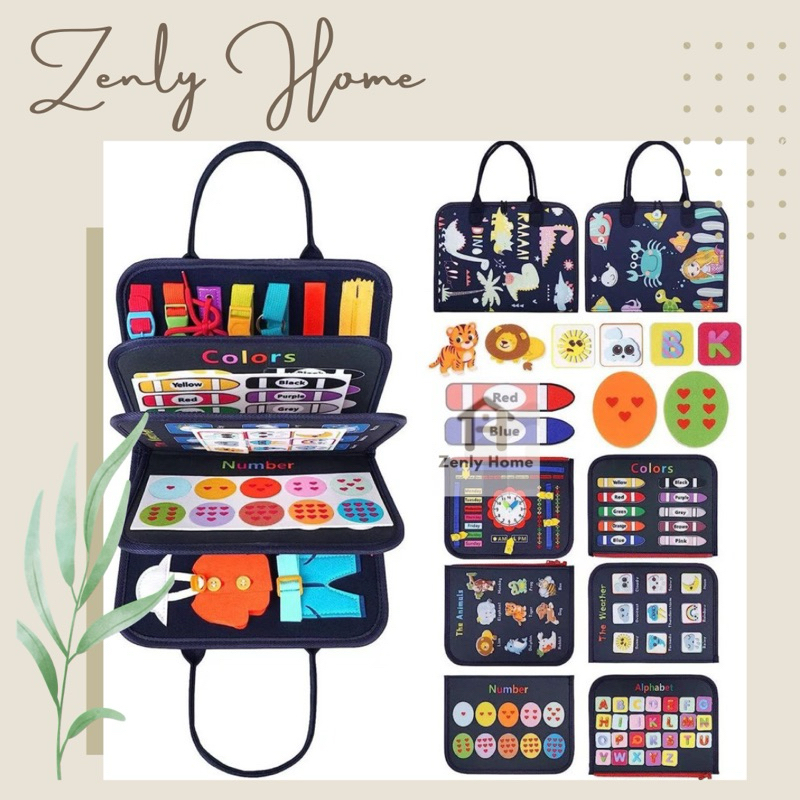 Diskon Zen 036-busy board montessori mainan edukasi anak activity book - mainan montesori - papan