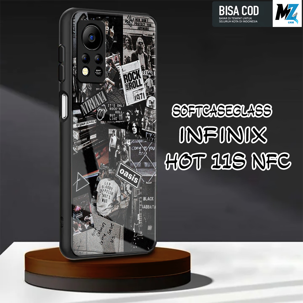 Softcase Glass Kaca [K01] Infinix Hot 11s NFC Terbaru Case Handphone Kesing Pelindung Handphone