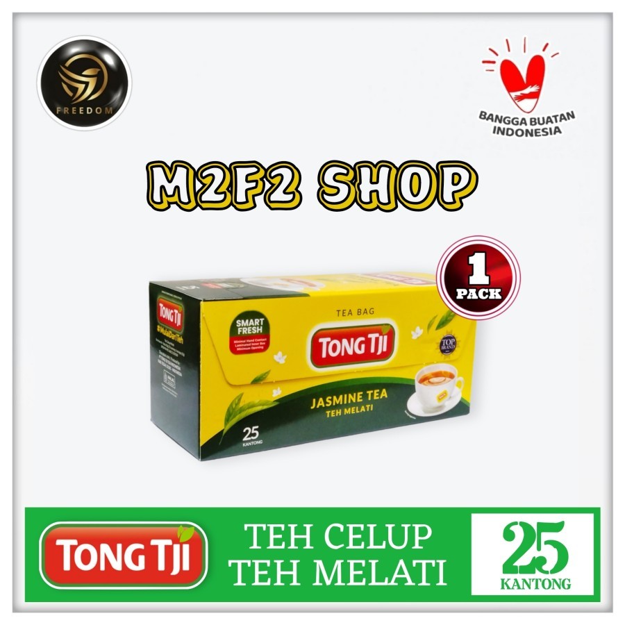 

Tong Tji Original Jasmine Tea Bag | Teh Celup Melati Isi 25 Kantong - 50 gr (Kemasan 1 Pack)