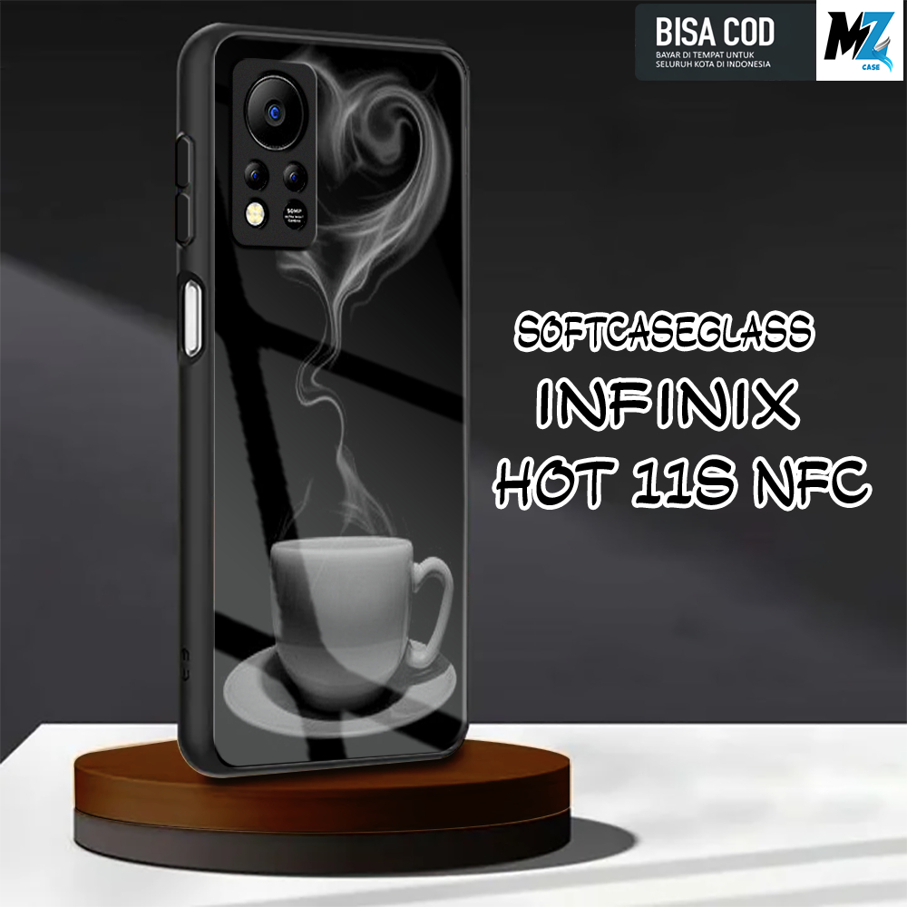Softcase Glass Kaca [K08] Infinix Hot 11s NFC Terbaru Case Handphone Kesing Pelindung Handphone