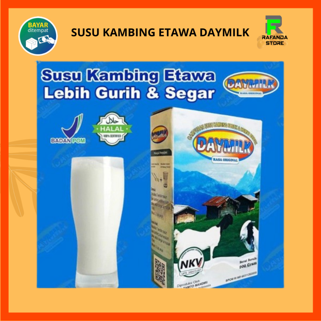 

Daymilk Susu Kambing Etawa Bubuk Rasa Original Rendah Gula / Susu Kambing Bubuk Murah / Day Milk Original
