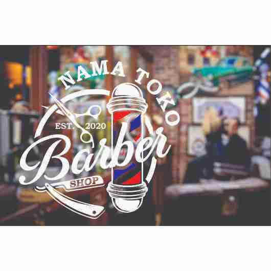 STIKER KACA BARBERSHOP PANGKAS RAMBUT POTONG RAMBUT