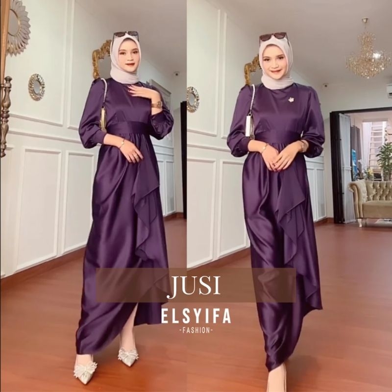 JUSI DRESS SILK BEST SELLER |  Dress Satin Velvet Premium Silk Wedding |  DRESS KONDANGAN |  GAUN PE
