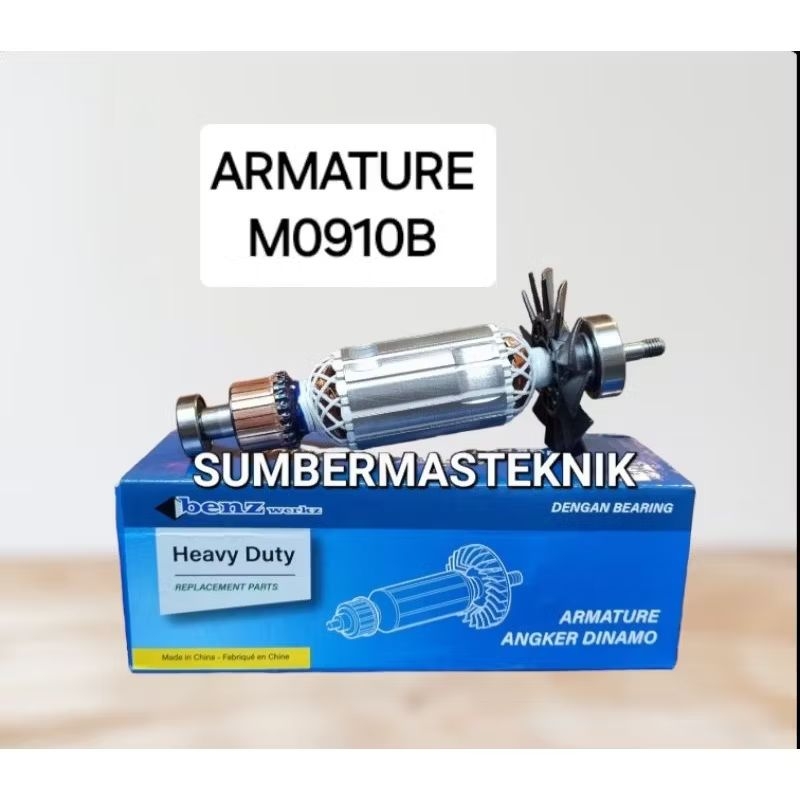 ARMATURE MAKITA M0910B ANGKER ROTOR MESIN GERINDA MAKITA 0910 M 0910B BENZ