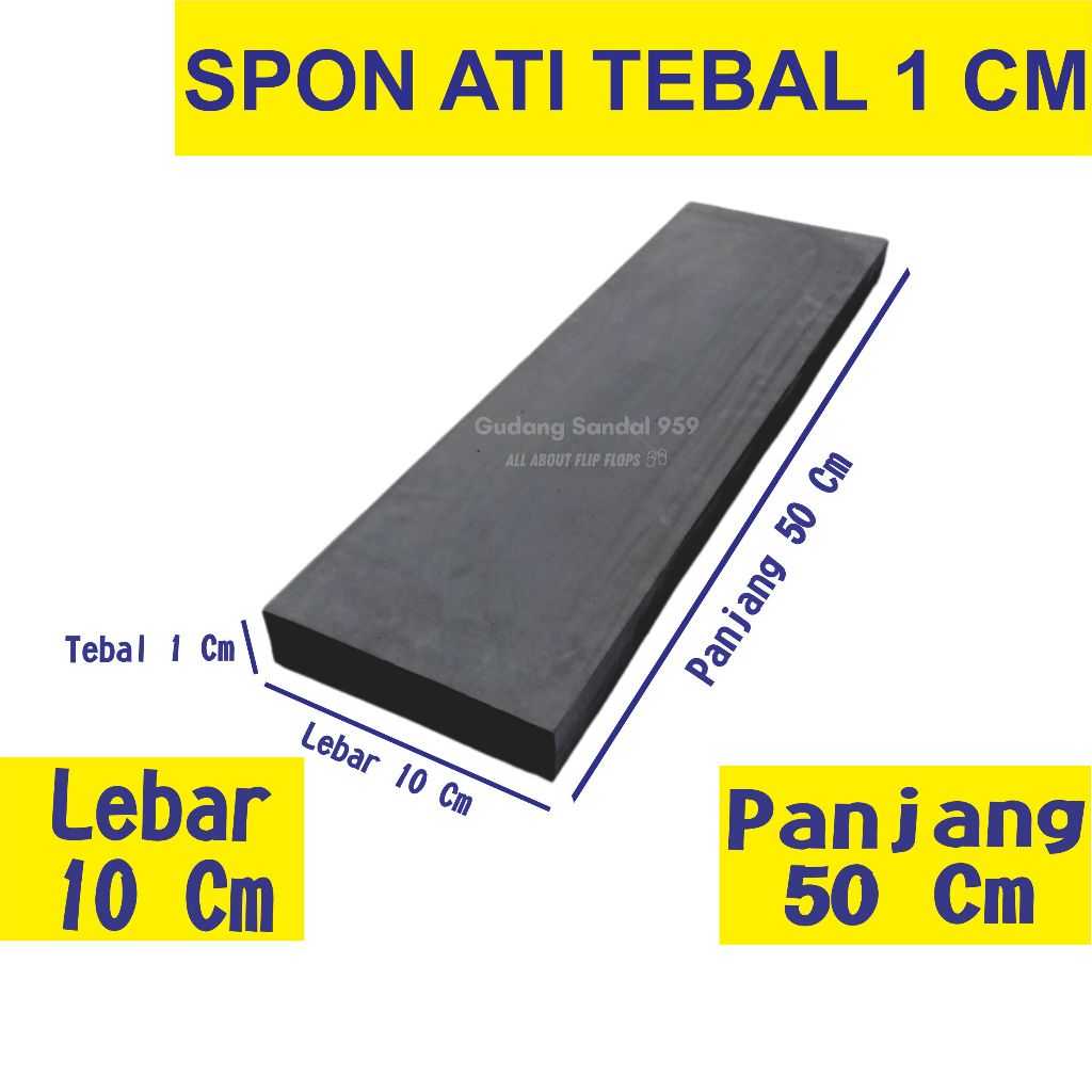 SPON ATI / BUSA ATI / SPON EVA TEBAL 1 CM WARNA HITAM UKURAN 10 CM X 50 CM
