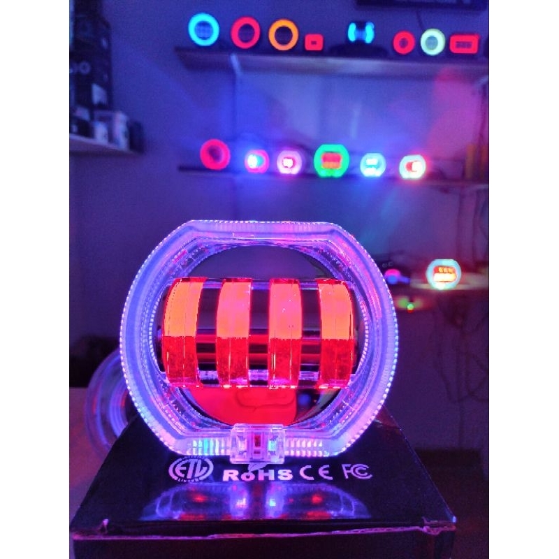 NEW BILED PROJIE DEYMEKER RING ( RGB ) GEN 2 : 4,5inc wide voltage : 9-60V  ... cocok semua motor/mo