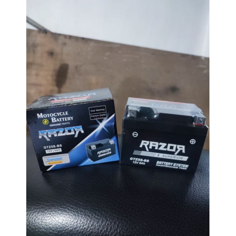 Aki Motor Kering Razor GTZ5S-BS Accu Motor murah 5 Ampere pengiriman khusus p.Jawa