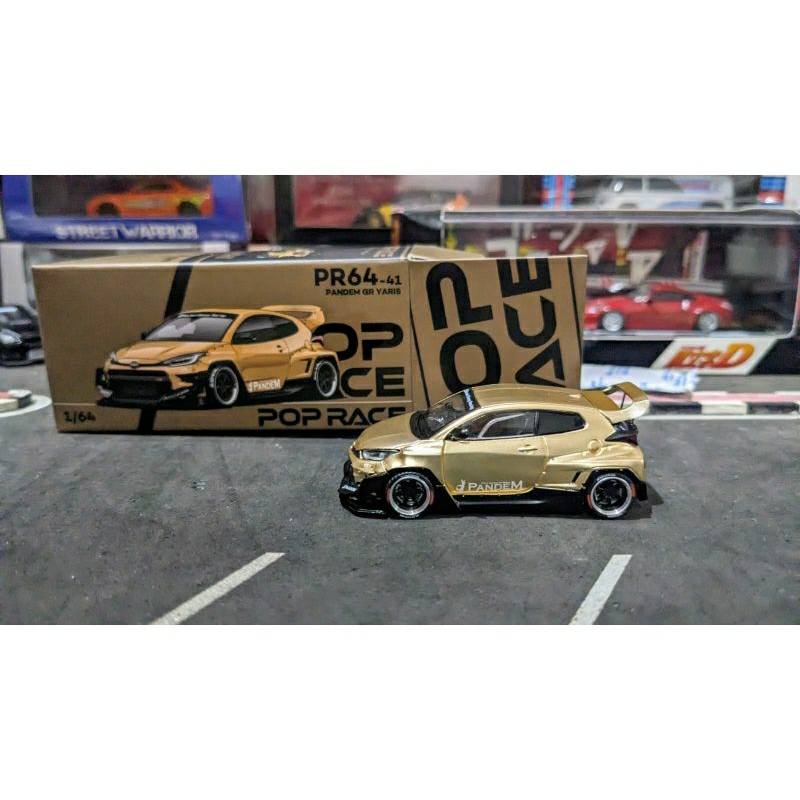 Diecast PopRace Pandem Toyota GR Yaris Gold