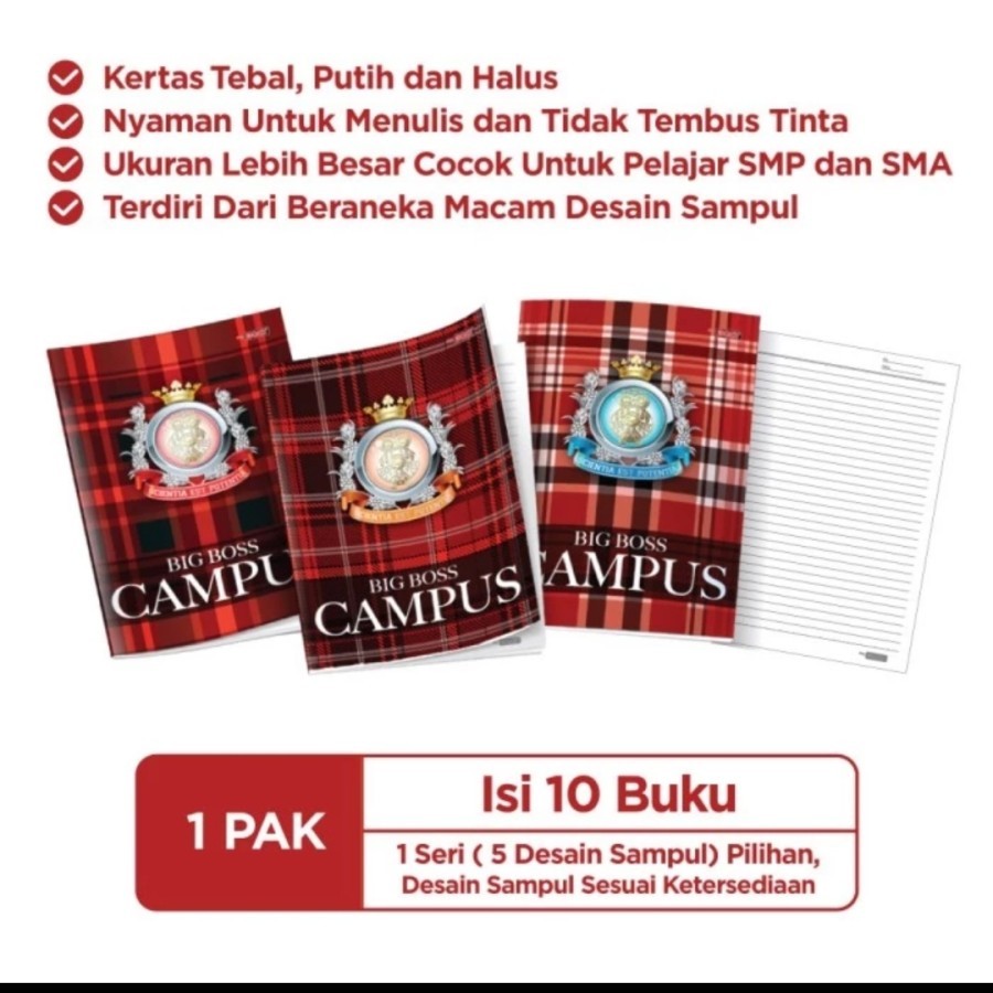 

MURAH ! Buku big boss campus 50 lembar 10 buku UK BOXY