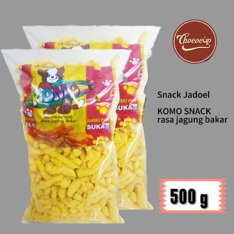 

KOMO SNACK 500 g Rasa jagung bakar, komo snack original || pusat snack dan coklat kiloan original