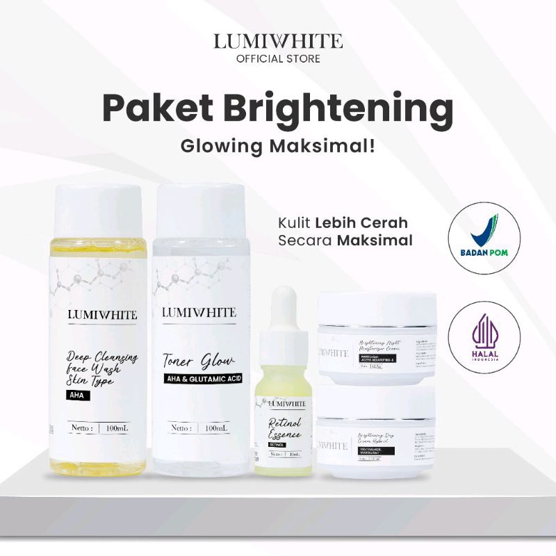 Paket Skincare Lengkap 5in1 / Lumiwhite Package Series - Paket Brightening Lengkap