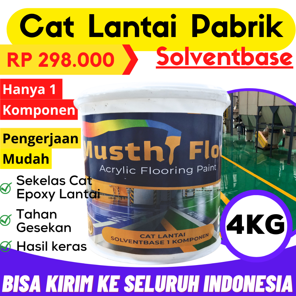 Cat Lantai Epoxy Primer Topcoat Musthi Pox 5 KG Bening Utk Keramik Semen Termurah