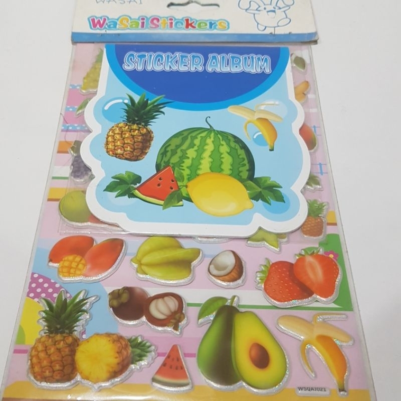 

Sticker Anak Timbul + Album Sticker Buah-Buahan WSQAI 021