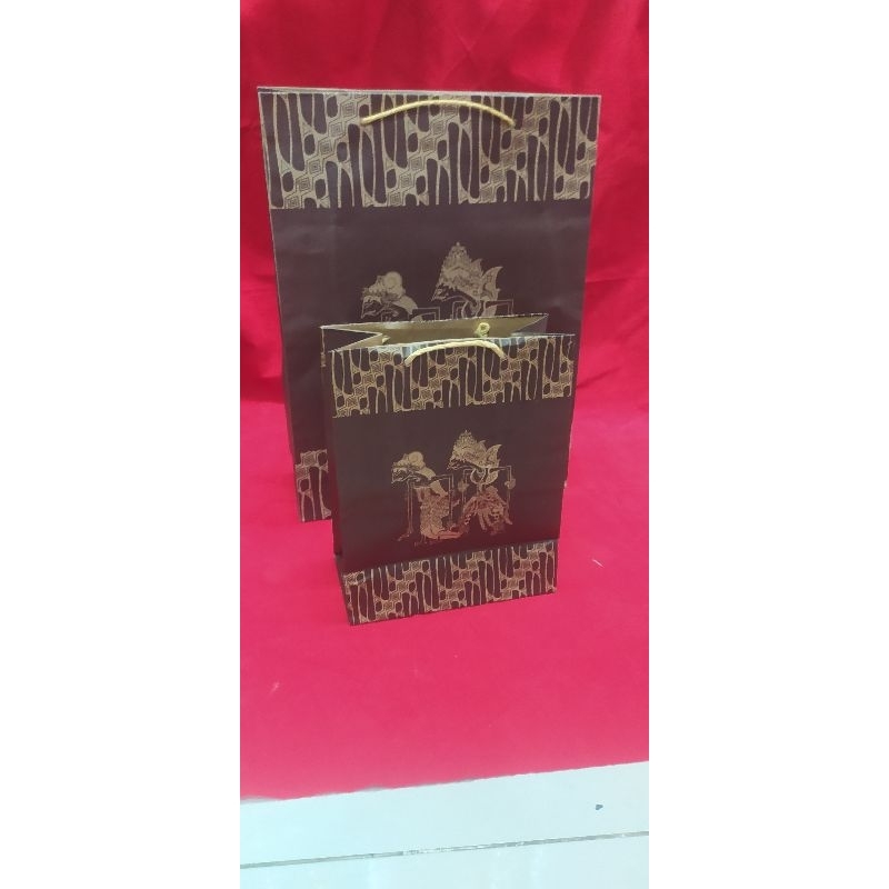 

paper bag buku motif wayang new isi 12 pcs terlaris dan termurah