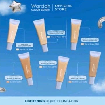 WARDAH LIGHTENING LIQUID FOUNDATION [KEMASAN SACHET
