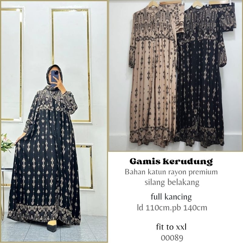 ELSEN SET KERUDUNG SETELAN GAMIS KERUDUNG RAYON PREMIUM ONE SET SETELAN GAMIS KERUDUNG COLLECTION