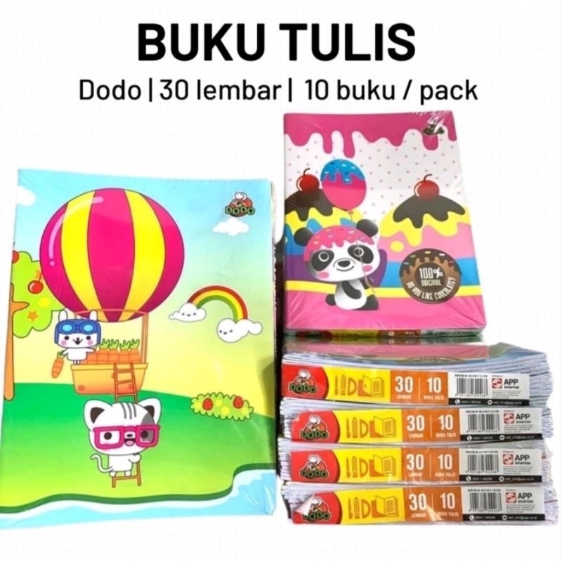 

Buku Tulis Dodo isi 30 Lembar Harga per 1Buku