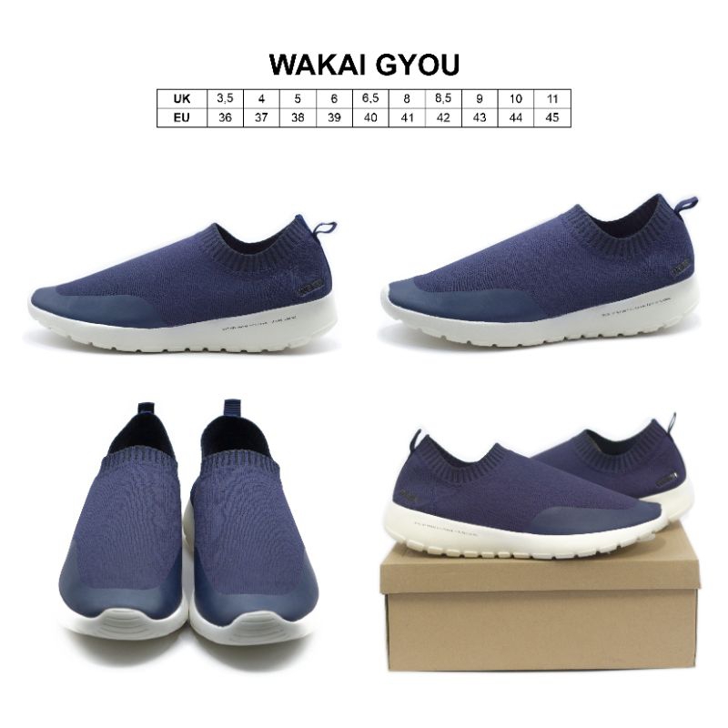 Sepatu Sneaker wakai gyou navy