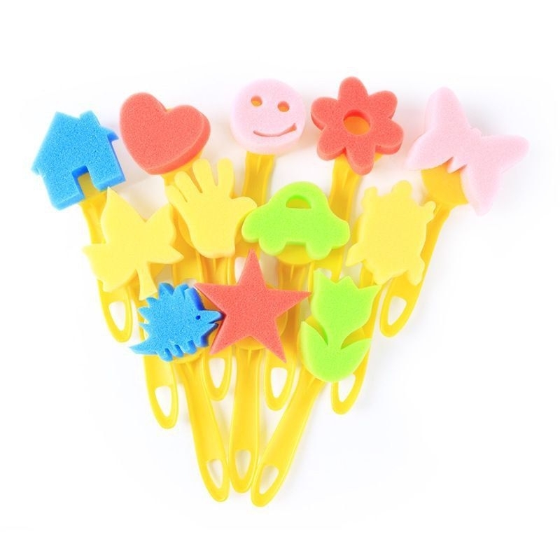 

12 PCS KUAS LUKIS ANAK SPOS BRUSH SPONS PAINTING