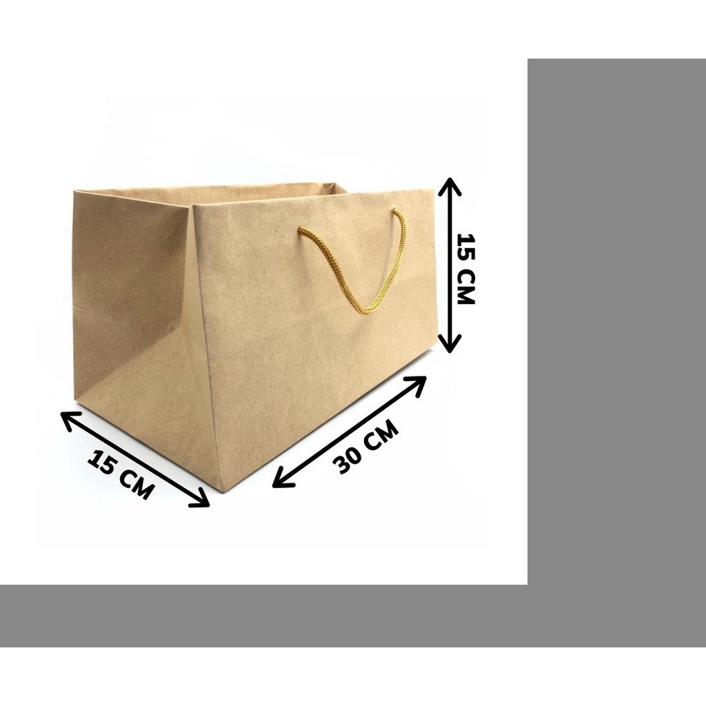 

DP PAPERBAG KRAFT P 30 X L 15M X T15 ISI 12PCS DENGAN TALI YANG KOKOH