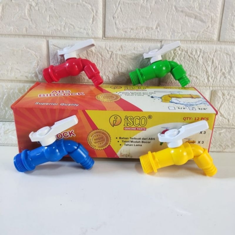 KRAN TAMAN PVC ISCO 1/2"/KRAN ISCO PVC ABS BIBCOCK MURAH