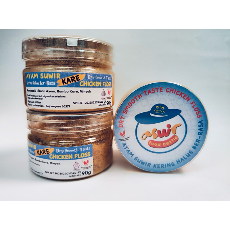 

ASWIR - Ayam Suwir Kering ber-Rasa Kare - 90gr