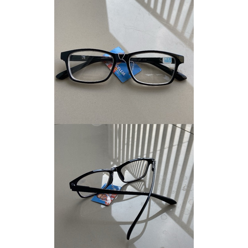 Kacamata minus frame kotak kecil js110 unisex pria wanita