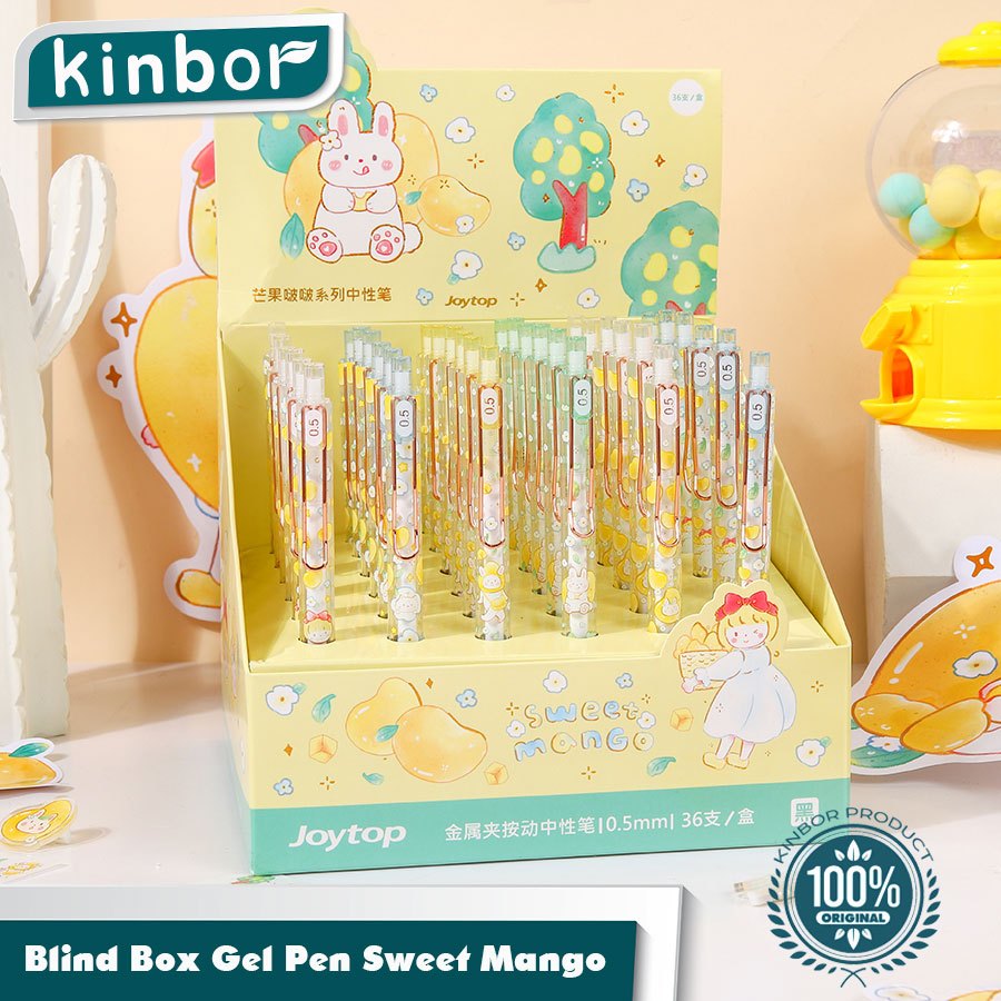 

Blind Box 1 Pcs Gel Pen Sweet Mango/ Pulpen Cute Krakter/ Pensil Catatan Lucu