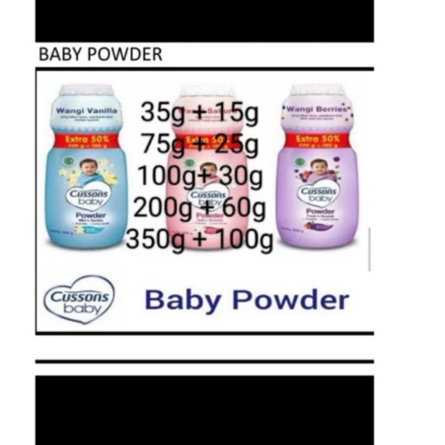 cusson baby powder 75gr/100gr/200gr/350gr