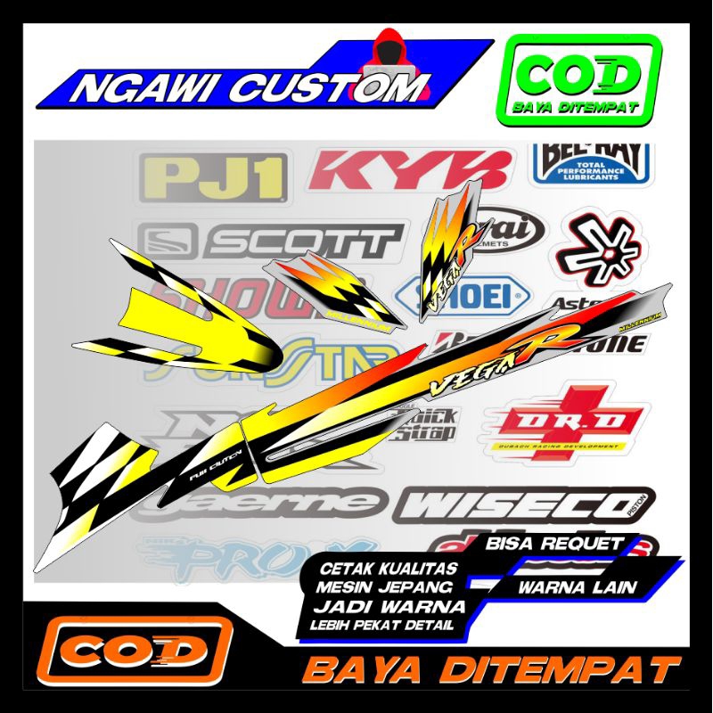 Striping Yamaha Vega R lama terbaru custom