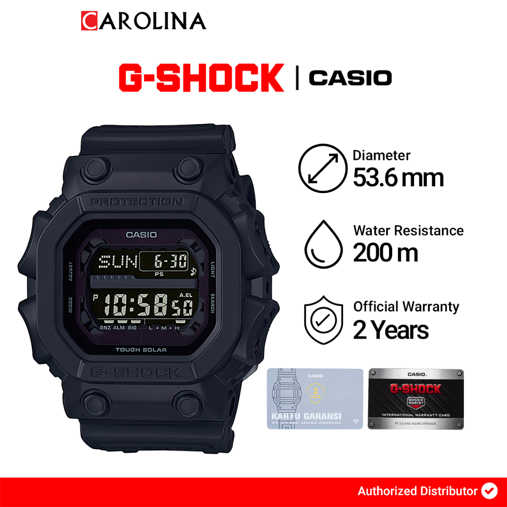 Jam Tangan Pria Casio G-Shock GX-56BB-1D King Kong Solar Powered WR 200M Digital Dial Black Resin Ba