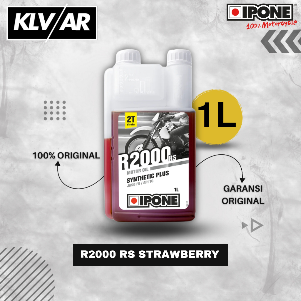 OLI SAMPING RACING 2T IPONE SAMOURAI IPONE STROKE 2T IPONE R2000 RS STRAWBERRY 1L Semi-Synthetic OLI